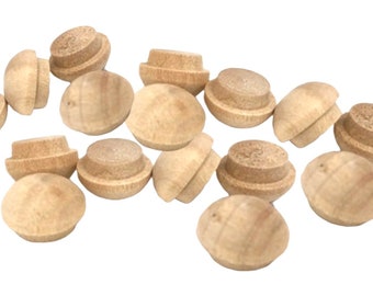 Wood Plugs, Button Plug, Furniture Plug, Mushroom Dollhouse, Screw Hole Filler, Wood Hole Plug, Maple Button Plug, Furniture Buttons