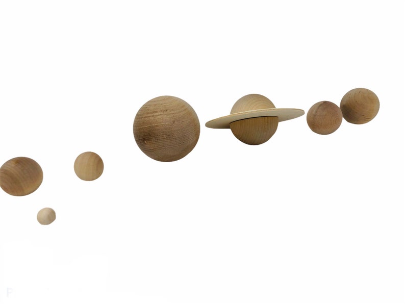 QTY 1 Wood Solar System, School Project, Science, Solar System, Sun,Mercury, Venus, Earth, Mars,Jupiter, Saturn,Uranus,Neptune, Pluto, Moon image 3