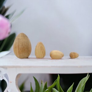 Various Wooden Eggs, Easter Eggs, Die Eggs, Pretend Play, Natural Toy, Easter Decor, Paint Egg, Egg Decor, Paint Easter Egg