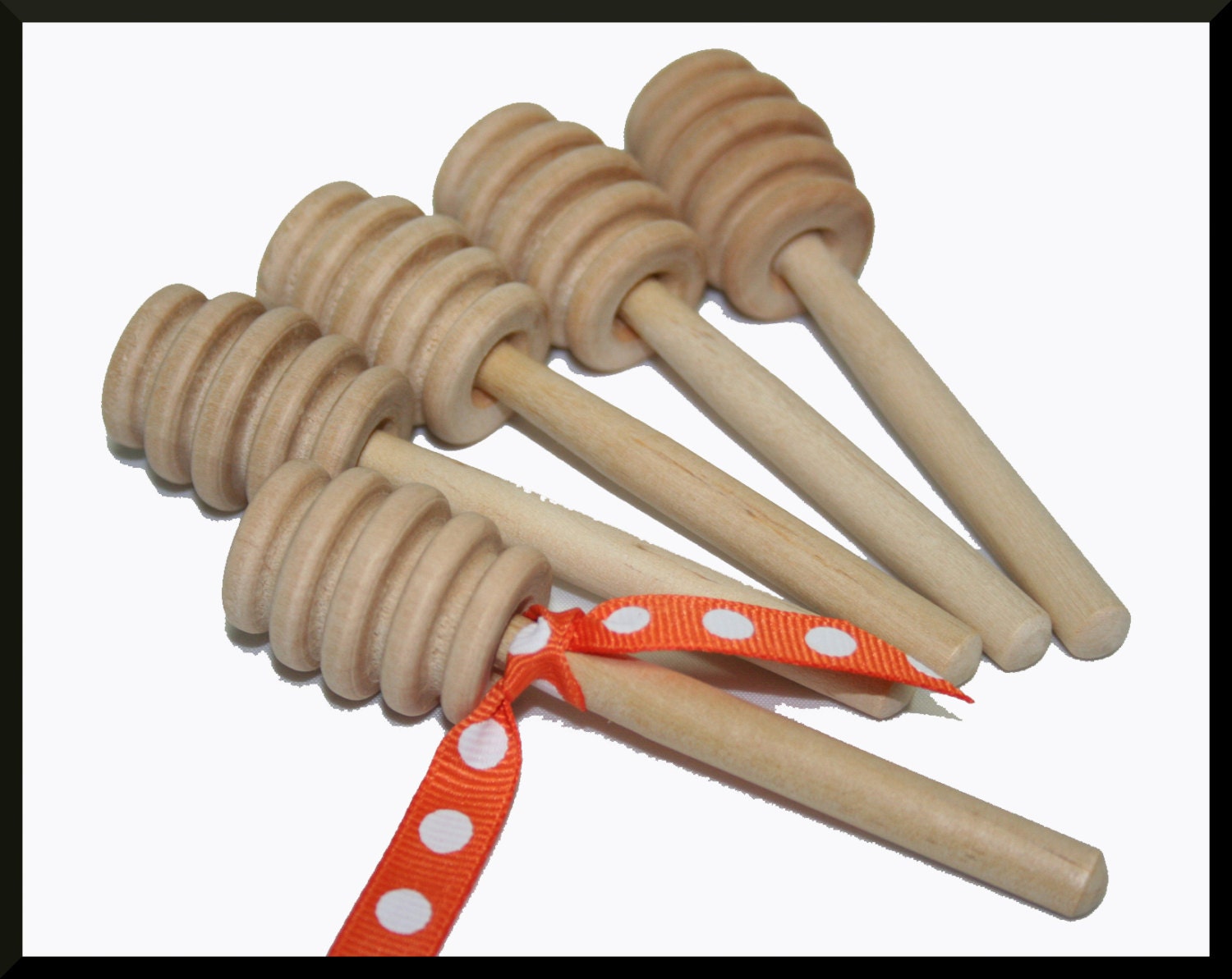 25 - 4" miel en bois louches, mariage miel louches, miel Mini Ourse, miel en vrac cuillère - réductions 25 - 4