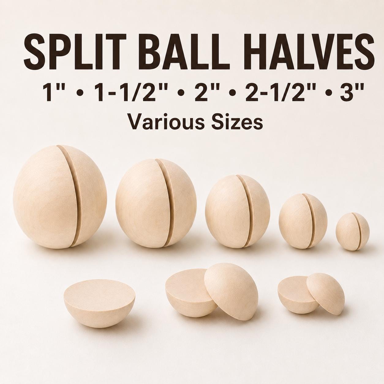 Half Split Balls Wreath Dome Ball Ball Split Half Ball Wooden