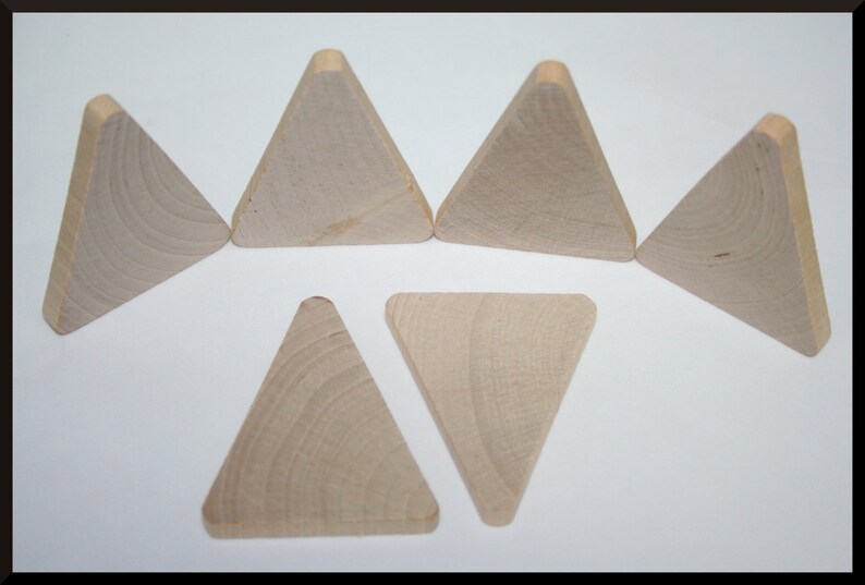 1 Wood Triangle 21/2 Tall X 2 Wide X 1/4 Etsy