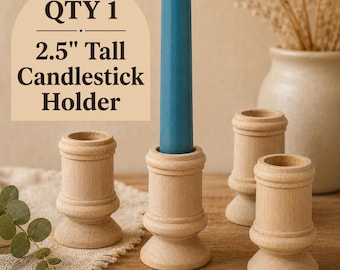 Wooden Candlestick Holder Candle Stick Wood Wedding Centerpiece Diy Farmhouse Table Cake Tier Spacers Candles Rustic Home Candle Holder