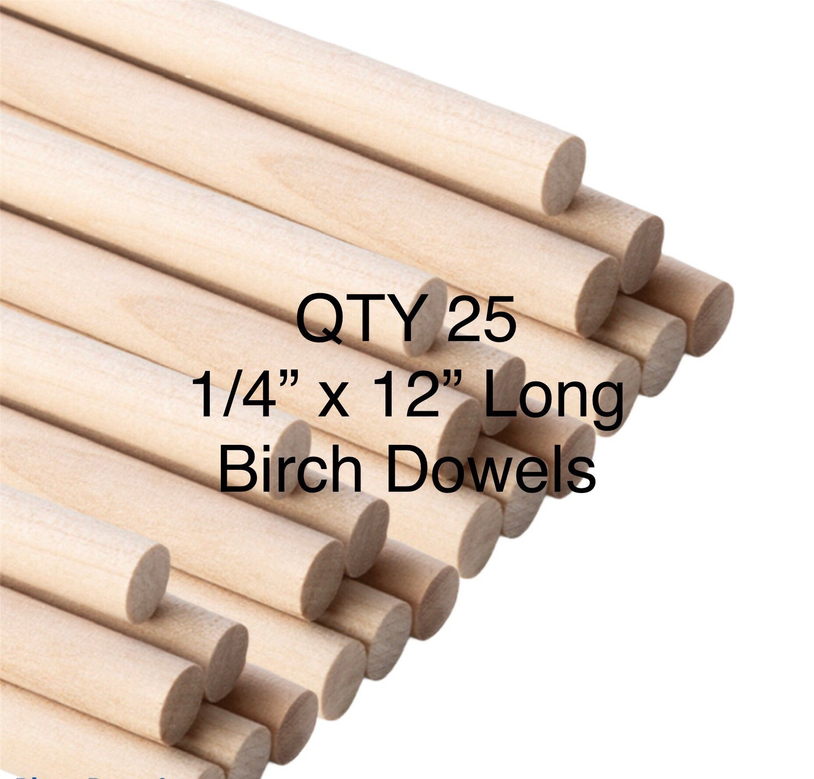 25 1/4 X 12 Long Dowels Made of Birch Wood Cake Etsy