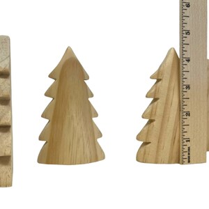 QTY 5 4.5 Wood Trees, Miniature Tree, Christmas Tree, Christmas Decor ...