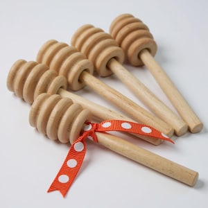 4&quot; Wood Honey Dippers Wedding Honey Dippers Mini Honey Dipper Wood Dipper Honey Party Favor Bee Gift Wedding Favor