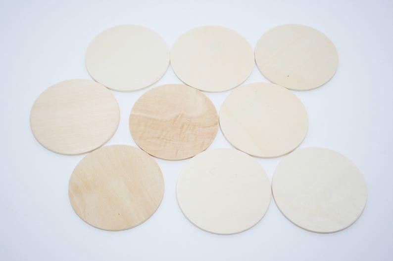 10 5 X 1/8 Thick Wood Circles Round Disc Wood Etsy