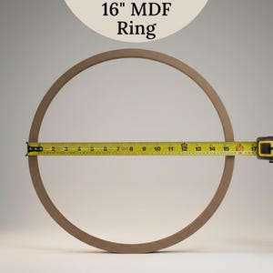 Hölzerner Kranz-leerer Kreis-Rahmen-Wandbehang Tür-Dekorationsring-Fertigkeits-Projekt-Versorgungsmaterial-DIY-Basis unfertige Hoop-großes rundes Holz Mdf 16"