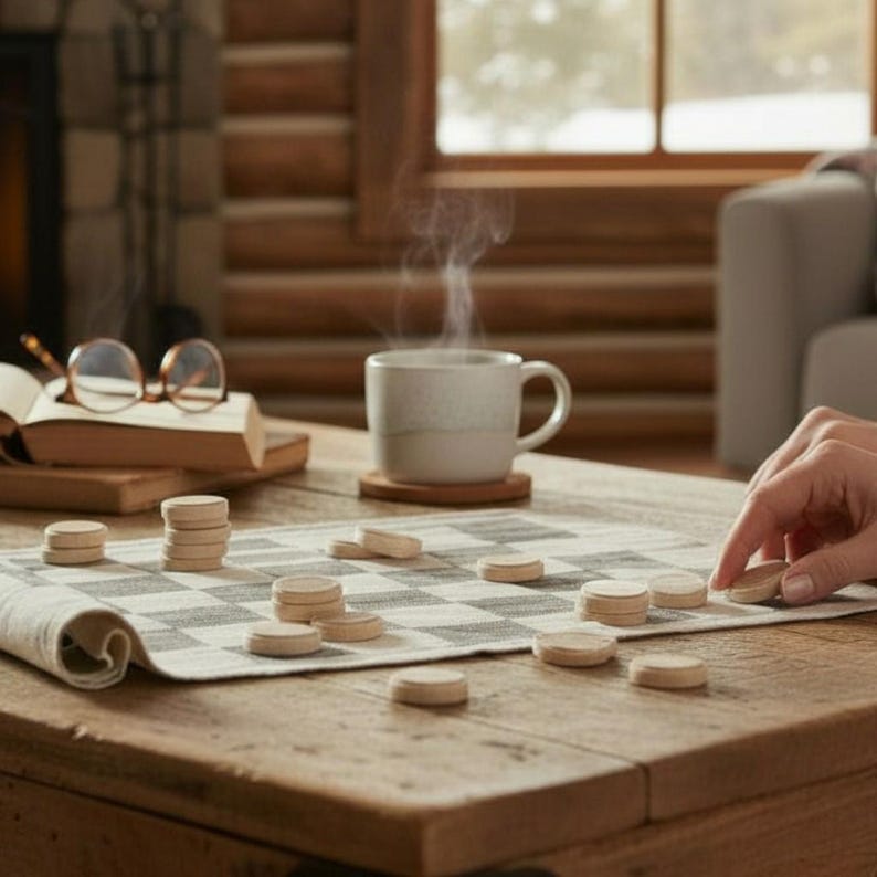 Bulk Wood Checker Pieces Stackable Checkers DIY Game Pieces Classic ...