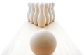 Set of 10- Natural Wood Bowling Pins & Ball, Bowling Set, Table Top Bowling, Pretend Play, Bowling Game, Kids Bowling, Bowling Party, Gift