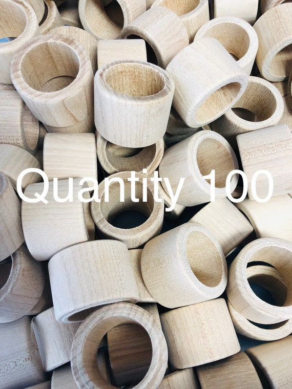100 Wood Napkin Ring Holder Wedding Napkin Rings Unfinished Etsy
