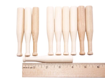 Quantité 1 - battes de baseball 4" de long x 5/16" d'épaisseur, cadeau de fête, petite chauve-souris, mini batte en bois, petite batte de baseball, cadeau de baseball, mini batte, cadeau papa