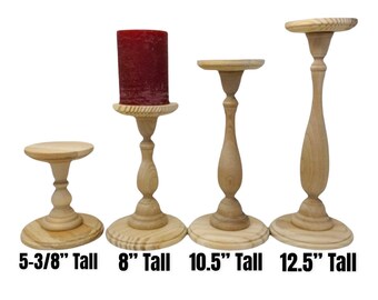 QTY 1- HolzSäulen Kerzenhalter, DIY Hochzeit Akzente, Riser, Großer Kerzenständer, Hochzeit Tischdekoration Halter, Centerpiece Idee