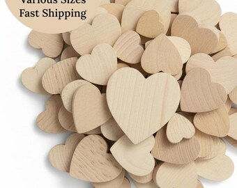 HOIGON 30 Cuori In Legno Grezzo 20,3 Cm - Fai Da Te, Matrimoni, San Valentino