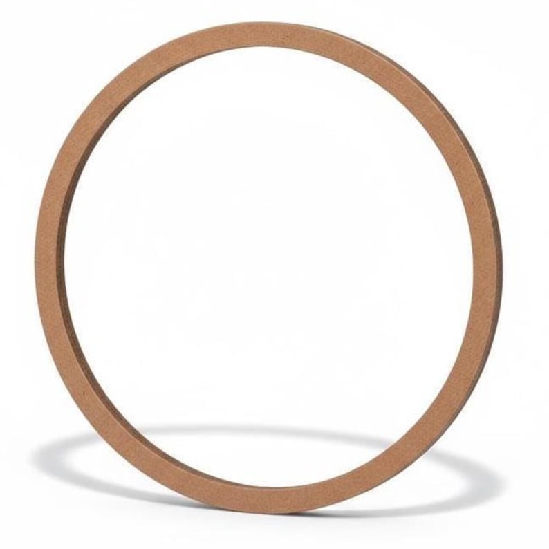 Ghirlanda in legno, cerchio vuoto, decorazione da appendere a parete o alla porta, anello per progetti fai da te, base non rifinita, grande cerchio in legno MDF da 16 pollici immagine 10