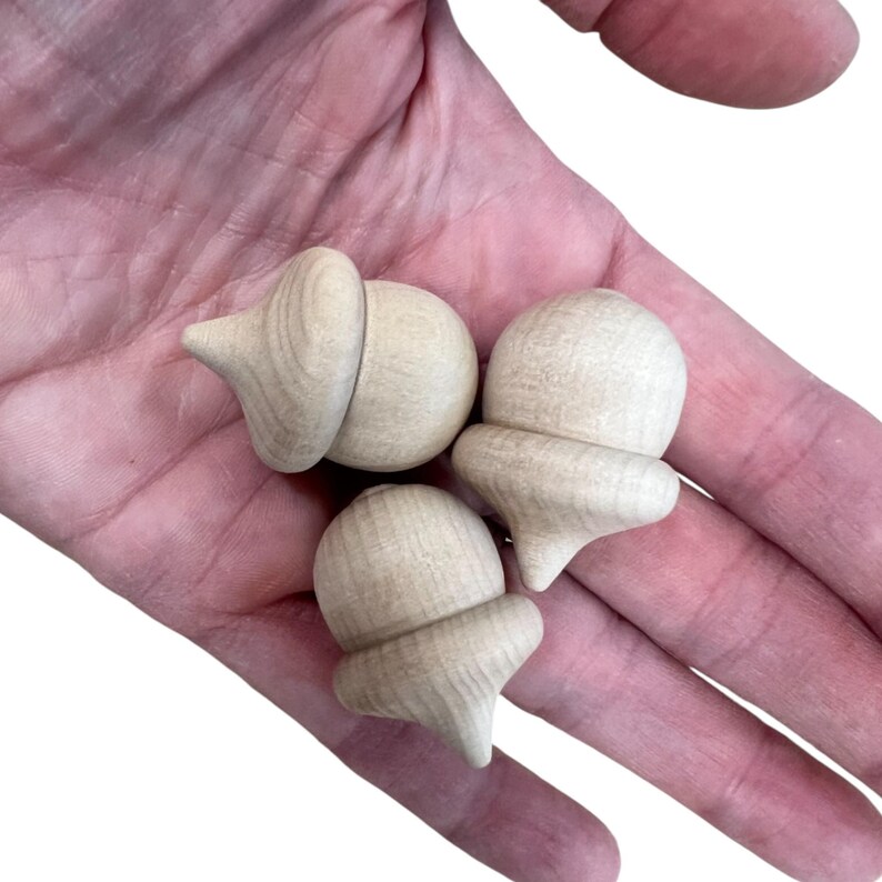 Kit di 5 pezzi per lavoretti autunnali con ghiande in legno, materiale naturale, giocattolo Waldorf Montessori, attività sensoriale, gioco di conteggio, decorazione autunnale. immagine 17