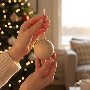 Holiday Gift Idea Wooden Ball Ornament Stocking Stuffer Perfect Christmas Present DIY Craft Project Kid Friendly Activity Family Tradition Memory Making Experience Tree Decoration Creative Expression Paintable Surface Wood Material Blank