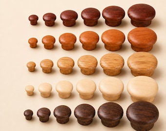 Mushroom Button Plugs Screw Hole Furniture Plug Cover Wood Hole Filler Cabinet Hardware Oak Plugs Birch Button Plugs Maple Hole Cover Cherry