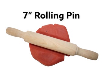 7" Wood Rolling Pin, Kids Birthday Painting Activity, Play dough Rolling Pin, Cookie Rolling Pin, Kids Rolling Pin, Tiered Tray Decor