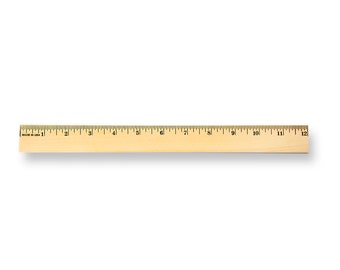 QTY 1- 12" Long Wood Ruler, Measuring Tool, School Ruler, Teacher Ruler, Craft Ruler, Straight Edge Ruler, Drafting Tool, Fabric Ruler