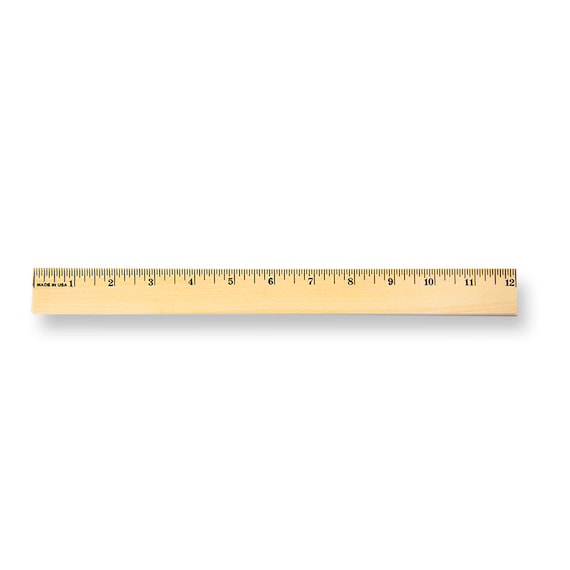 QTY 1 12 Long Wood Ruler, Measuring Tool, School Ruler, Teacher Ruler,  Craft Ruler, Straight Edge Ruler, Drafting Tool, Fabric Ruler 