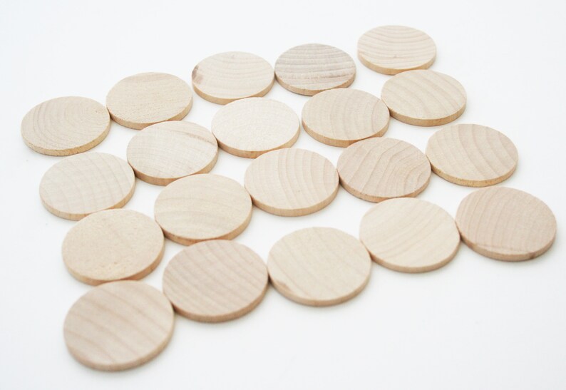 25 1 31 75mm Round Wooden Circles Smooth Jewelry Making Paint Stain Stamp Kids Craft Small Circle
