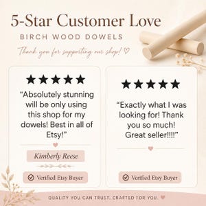 1.5 Inch Maple Wood Dowel Rod Thick Wood Pole Flag Stick DIY Craft Wood Peg Hardwood Cylinder Solid Curtain Rod Wood Dowel Home Decor image 11