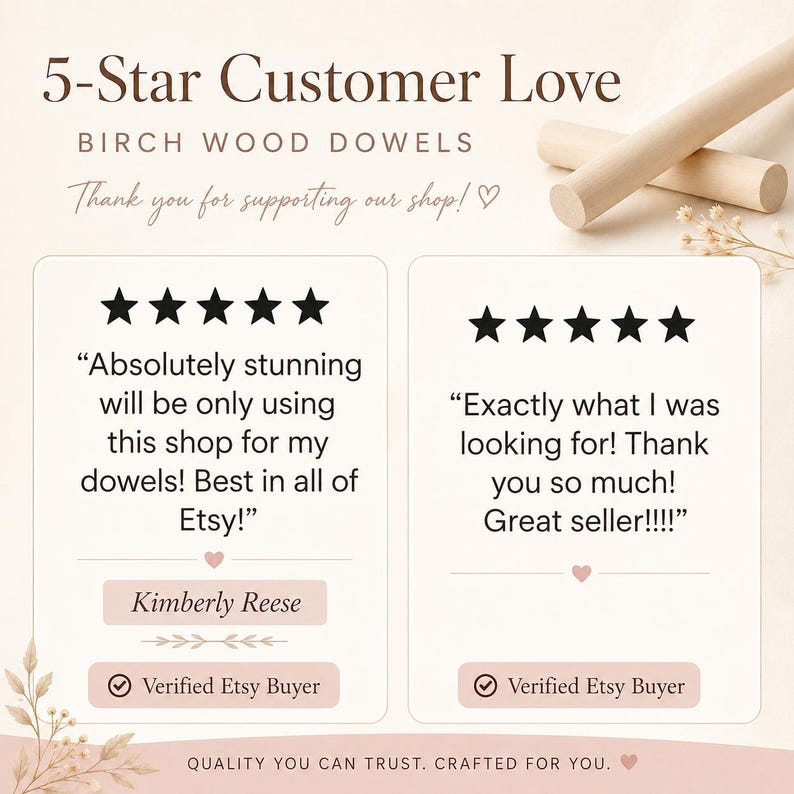 1.5 Inch Maple Wood Dowel Rod Thick Wood Pole Flag Stick DIY Craft Wood Peg Hardwood Cylinder Solid Curtain Rod Wood Dowel Home Decor image 11