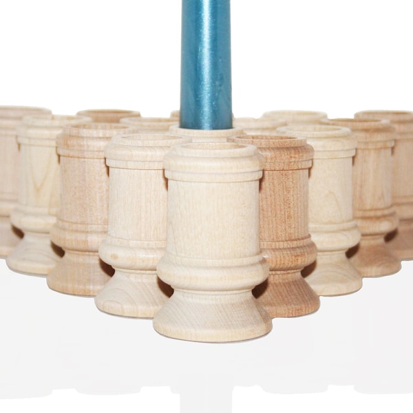 QTY 10- 2.5" Tall Natural Wood Candle Holders, DIY Wedding Accents, Home Decor, Cake, Table Decor, Wedding Candlesticks, Wood Candlestick