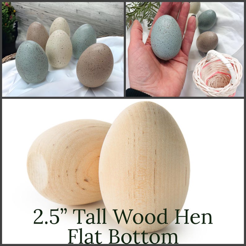 Houten paasei schilderij kit kind ambacht project idee decoratie hout materiaal natuurlijk speelgoed keuken spelen alsof eten mand vulmiddel cadeau afbeelding 15