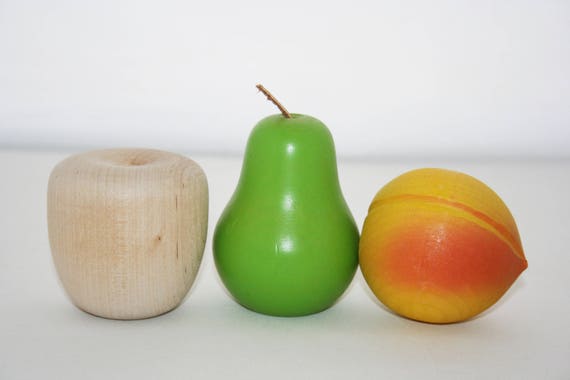 green Pear handcarved grocery items