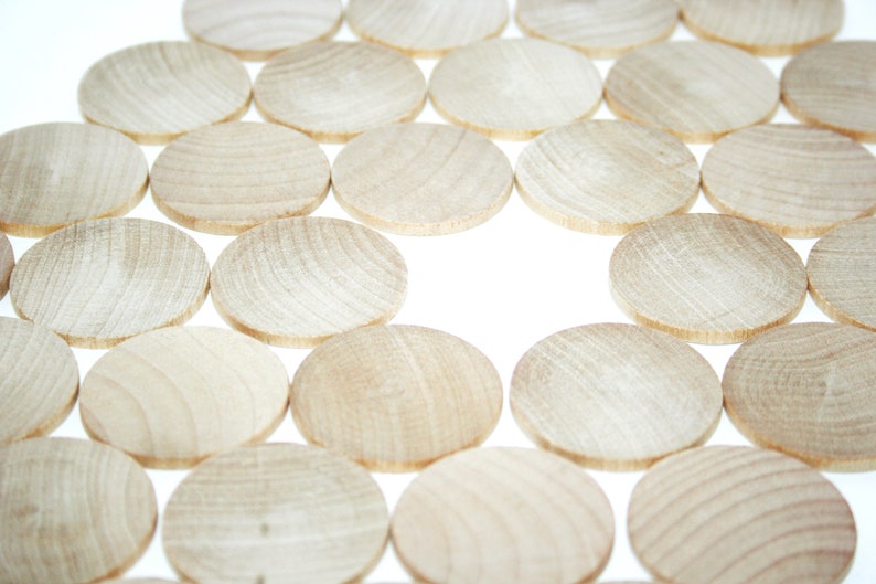25 1 31 75mm Round Wooden Circles Smooth Jewelry Making Paint Stain Stamp Kids Craft Small Circle