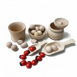 Bulk Small Wood Bowl Mini Jewelry Dish Handcrafted Wood Toy Kitchen Play Set Accessory Natural Spice Holder Montessori Item Sensory Material image 15
