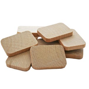 Natural Wood Rectangles Craft Wood Tiles for DIY Projects Jewelry Making and Pendants Wooden Game Pieces