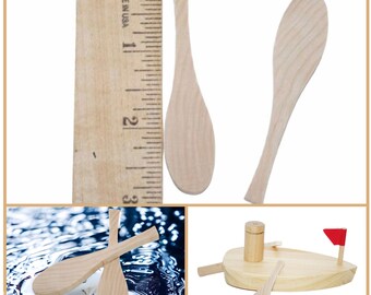 QTY 10- 2-3/4" x 3/16" Thick American Made Wood Cutout Paddle, Wood Oar, Wood Paddles, Boat Oars, Wood Spoons, Miniature Spoon, Church Craft