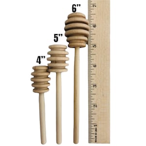 Wood Honey Dippers Honey Wand Wedding Honey Dippers Mini Honey Dipper Bulk Honey Dippers Honey Favors Bee Gifts Various Sizes