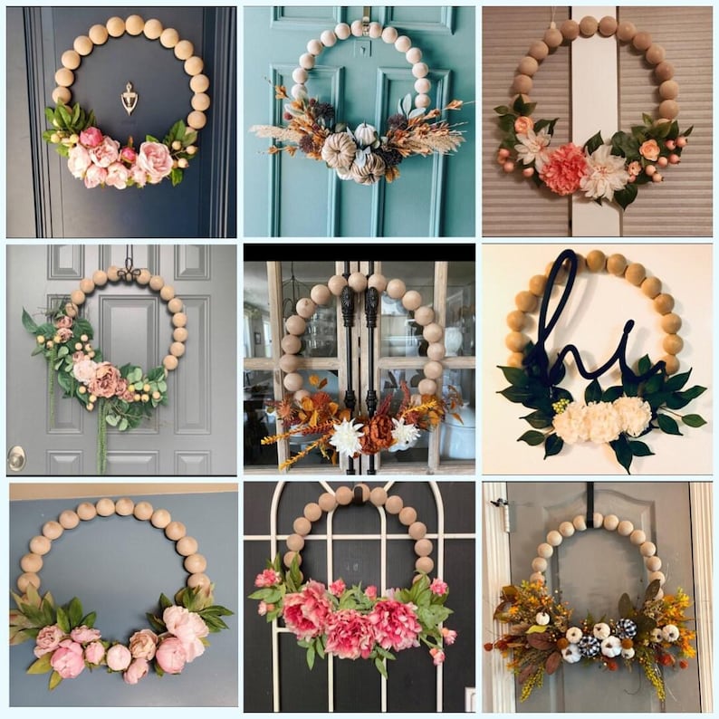 Half Split Balls Wreath Dome Ball Ball Split Half Ball Wooden Shapes Round Split Ball Craft Split Balls Wood Ball Halves Supplies Set of 10 image 11