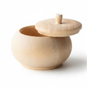 Bulk Wood Trinket Box Novelty Design Jar Bean Pot Wood Cookie Keepsake Trinket Holder Jewelry Storage Craft Container Diy Keepsake Jar