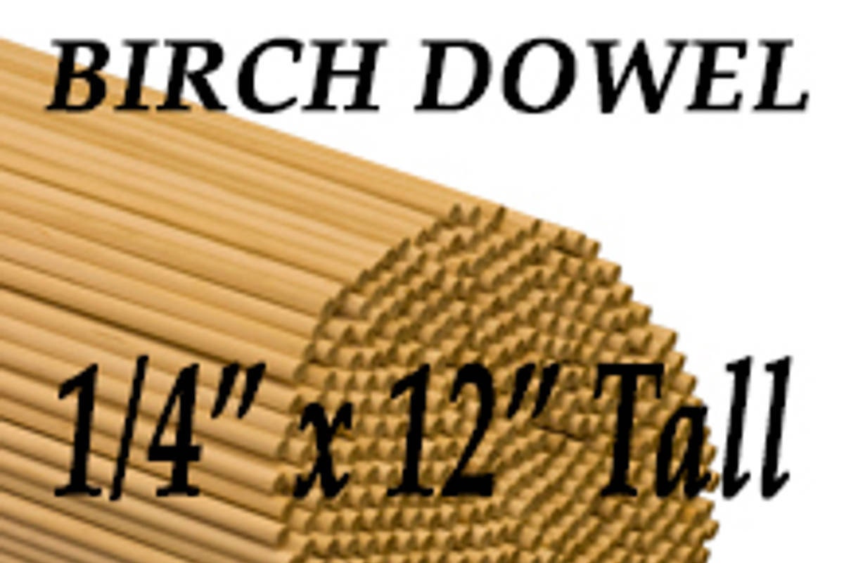 25 1/4 x 12 Tall Wood Dowels Made of Birch Cake Etsy