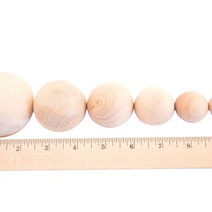 QTY 10 Wood Half Split Balls, Choose Your Size, Door Wreath, Dome Ball, Ball Half, Ball Split, Half Ball, Wooden Shapes, Round Split Ball image 2