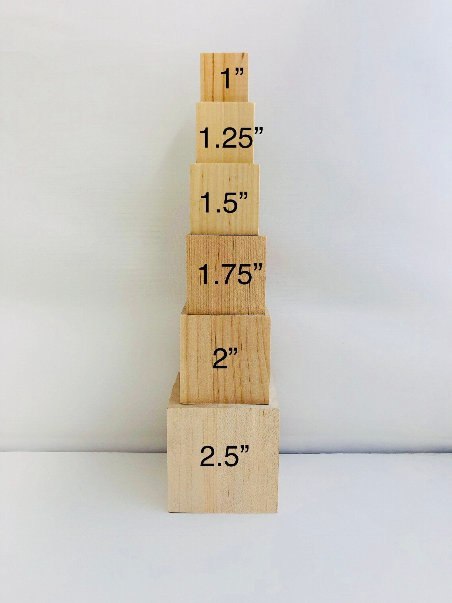 10 Wooden Blocks Various Sizes Wood Blocks Wood Cubes Etsy