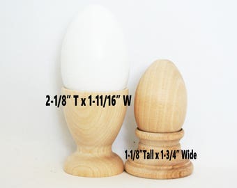 QTY 1- Wood Egg Cup Holder, Wood Cup Holder, Baseball Display, Unfinished Wood Egg Holder, Easter Egg Display Holder, Wooden Stand for Egg