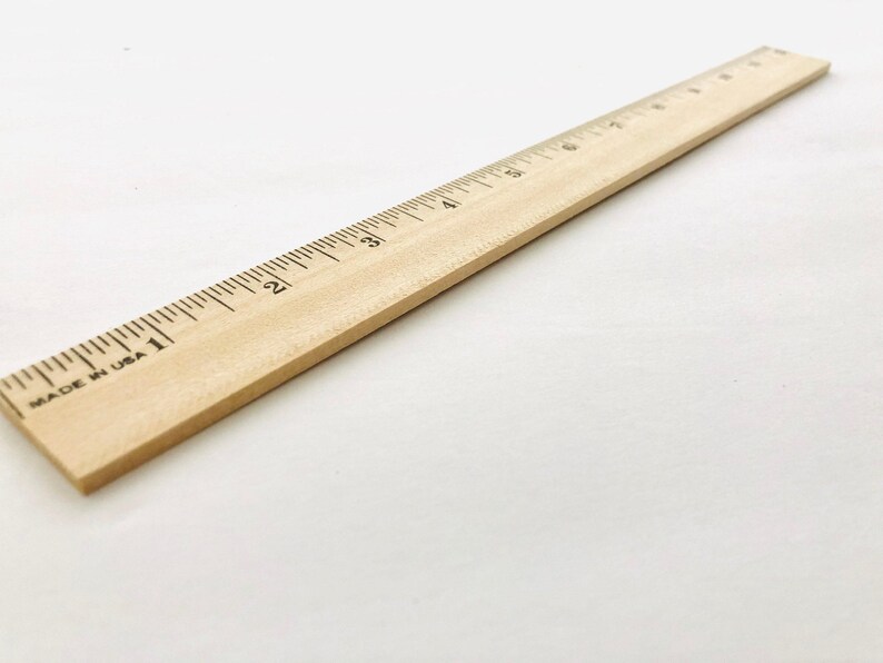 Unfinished Wooden Ruler Straight Edge Measurement Tool Classroom Supply ...