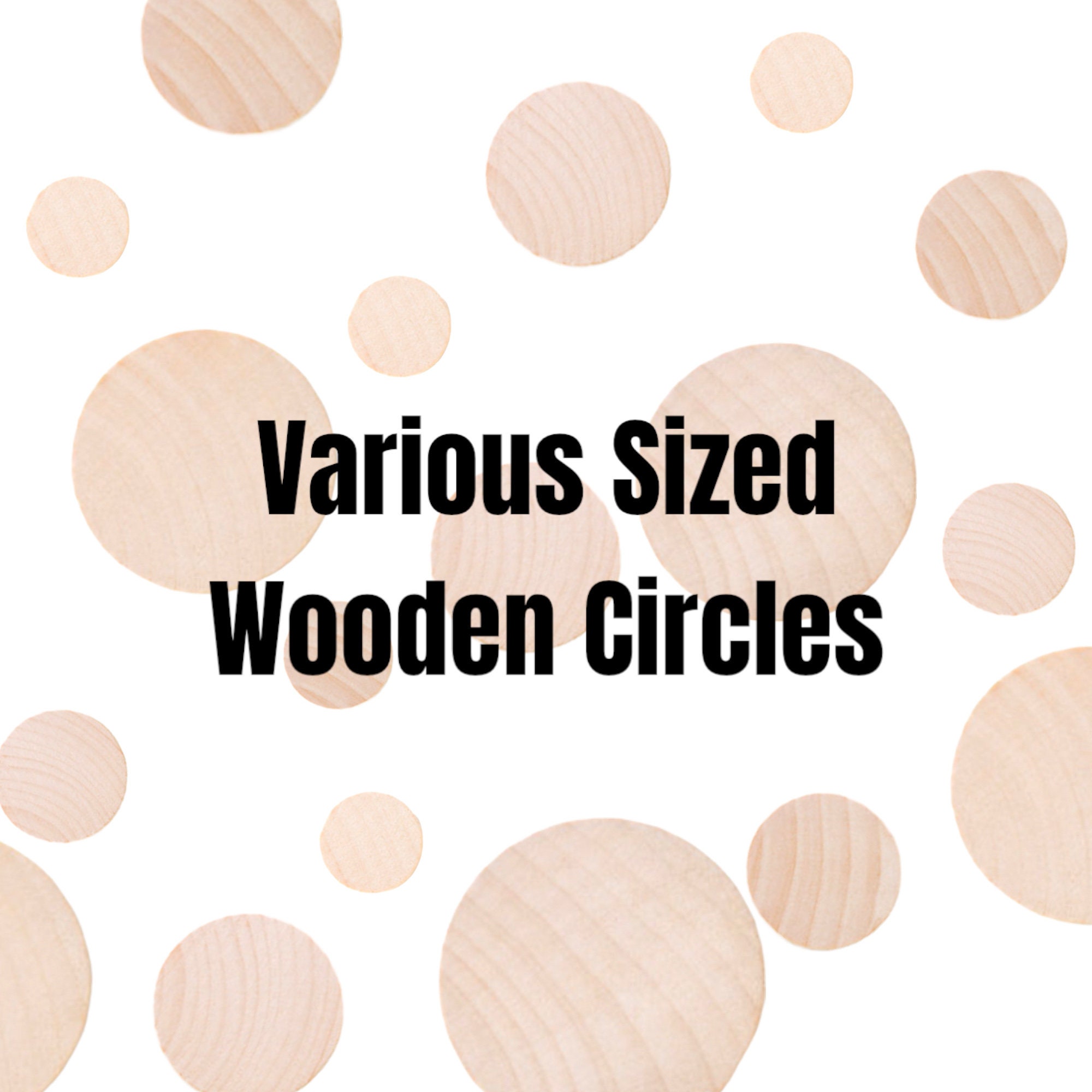 10PCS 4CM MDF Blank Cutout Tags Wood Wooden Circle Discs $7.13