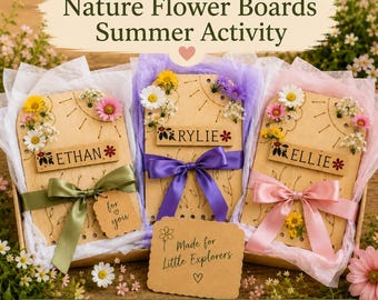 Kids Nature Board Flower Picking Board Sensory Play Outdoor Activity Kids Outdoor Hike Summer Toy Personalized Birthday Gift Summer Activity