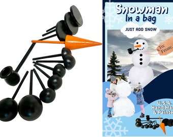 Snowman Dress-up Kit, Winter Christmas Toy, Build A Snowman Kit, Boys Gift, Girls Gift, Winter Activity, Snow Activity, Family Fun, Snowmen