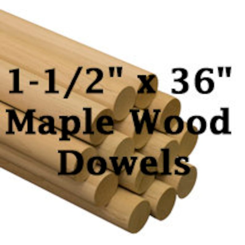 QTY 1 1.5 X 36 Long Wood Dowels Made of Maple Etsy Canada