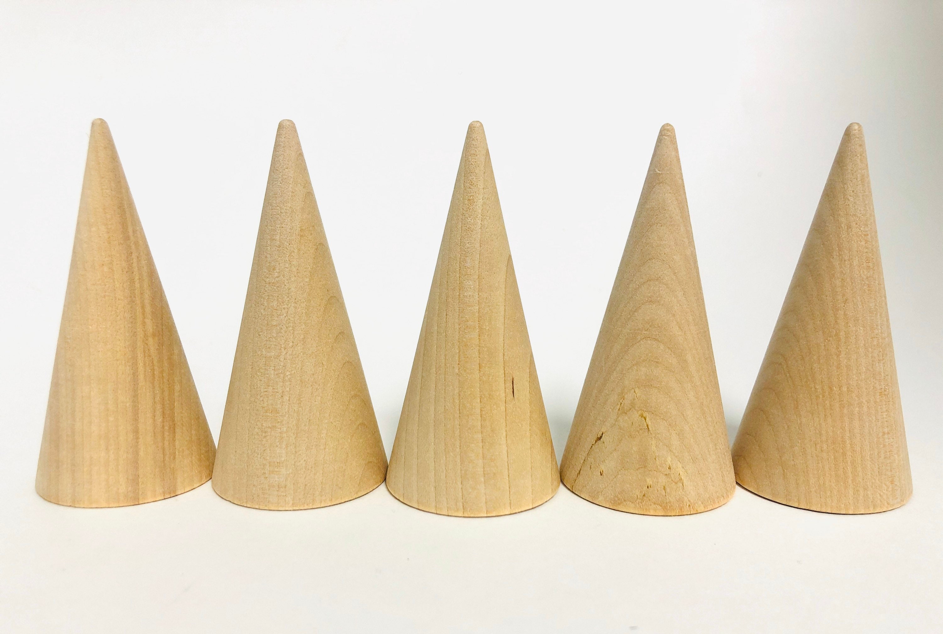 1 1.5 x 3 Tall Wood Cones Unfinished Wood Cone Etsy