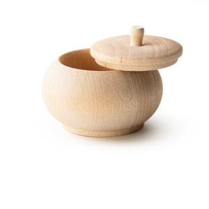 1.5&quot; Hoge Houten Pot Onvoltooide Bonenpot Tandenfee Jar Fantasiespel Keuken Accessoire Tole Schilderij Ambachtelijke Sieraden Opbergdoos