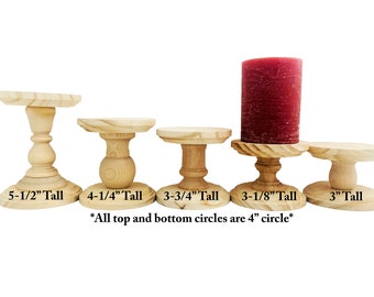 QTY 1- Wood Pillar Candlestick, Pillar Candle Holder Set, Candlestick Holders, Wedding Table Candlestick Holders, Wedding, Pillar Stand